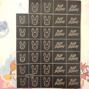 Bad Bunny Nail stencils
